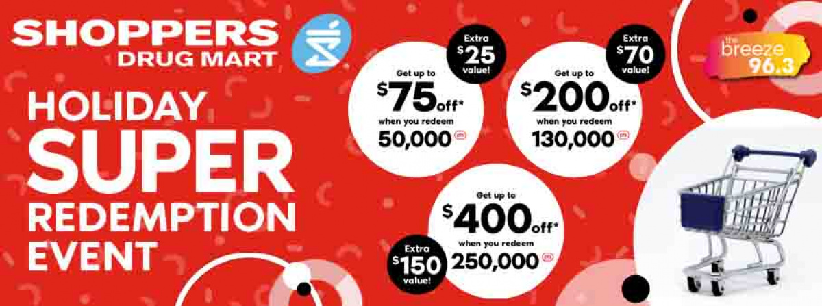 2024-12-02 Breeze Rewards: Shoppers Drug Mart Holiday Super Redemption Event